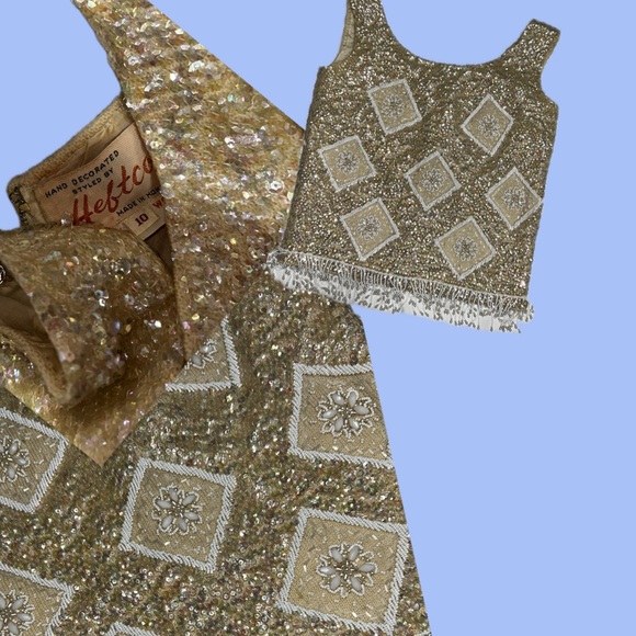 Vintage 1960s sequin and beaded knit top - Picture 2 of 2